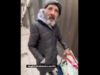 magyar hajléktalannal készült videó