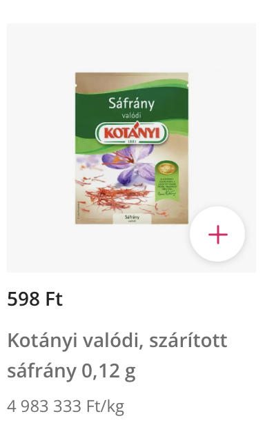 A legdrágább fűszerek abszolut nyertese a sáfrány.