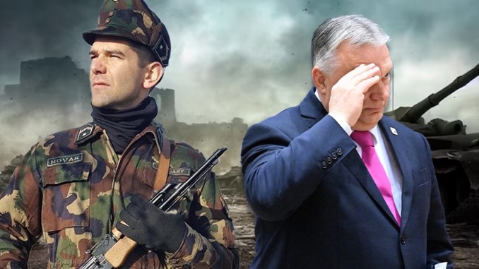 Novák Előd és Orbán Viktor látható a képen. Megszavazzák a sorkatonaságot?