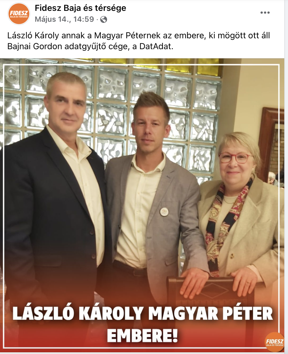 A Fidesz megpróbálja beállítani Magyar Péter emberének László Károlyt Baján.